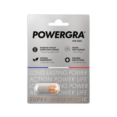 Viên Uống Phục Hồi Và Tăng Cường Sức Khỏe Sinh Lí Nam Giới Powergra For Men (Super Gold Magic) Vỉ dùng thử 1 Viên  | CHE TÊN SẢN PHẨM