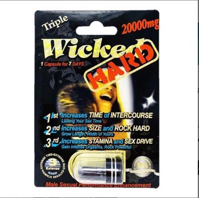 Viên Uống Phục Hồi Và Tăng Cường Sức Khỏe Sinh Lí Nam Giới Wicked Hard 20000 Vỉ dùng thử 1 Viên  | CHE TÊN SẢN PHẨM