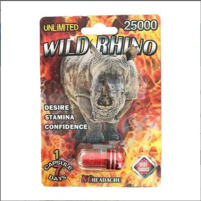 Viên Uống Phục Hồi Và Tăng Cường Sức Khỏe Sinh Lí Nam Giới Wild Rhino 250K Vỉ dùng thử 1 Viên  | CHE TÊN SẢN PHẨM