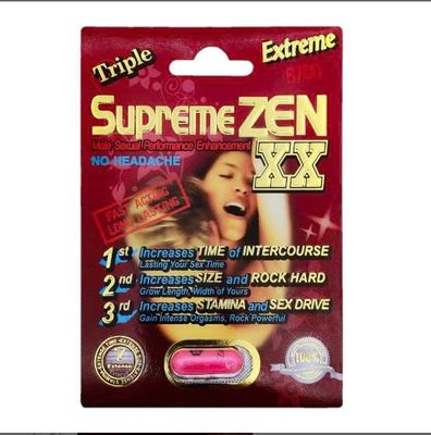 Viên Uống Phục Hồi Và Tăng Cường Sức Khỏe Sinh Lí Nam Giới Supreme Zen XX Extreme 8700mg Vỉ dùng thử 1 Viên  | CHE TÊN SẢN PHẨM