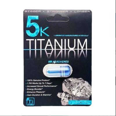 Viên Uống Phục Hồi Và Tăng Cường Sức Khỏe Sinh Lí Nam Giới Titanium 5K Vỉ dùng thử 1 Viên  | CHE TÊN SẢN PHẨM