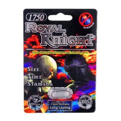 Viên Uống Phục Hồi Và Tăng Cường Sức Khỏe Sinh Lí Nam Giới Royal Knight 1750mg Vỉ dùng thử 1 Viên  | CHE TÊN SẢN PHẨM