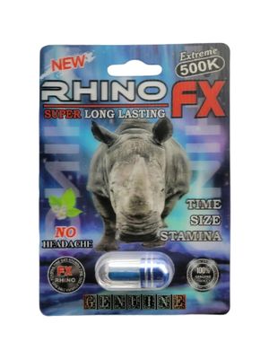 Viên Uống Phục Hồi Và Tăng Cường Sức Khỏe Sinh Lí Nam Giới Rhino FX (Extreme 500K) Vỉ dùng thử 1 Viên  | CHE TÊN SẢN PHẨM