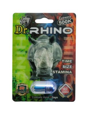 Viên Uống Phục Hồi Và Tăng Cường Sức Khỏe Sinh Lí Nam Giới Dr. Rhino (Extreme 500K) Vỉ dùng thử 1 Viên  | CHE TÊN SẢN PHẨM