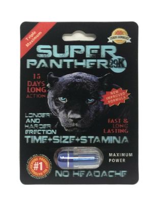 Viên Uống Phục Hồi Và Tăng Cường Sức Khỏe Sinh Lí Nam Giới Super Panther 29K (Triple Maximum) Vỉ dùng thử 1 Viên  | CHE TÊN SẢN PHẨM