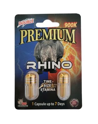 Viên Uống Phục Hồi Và Tăng Cường Sức Khỏe Sinh Lí Nam Giới Rhino Double Premium 900K Vỉ dùng thử 2 Viên  | CHE TÊN SẢN PHẨM