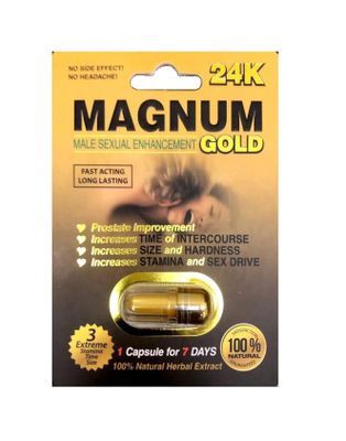 Viên Uống Phục Hồi Và Tăng Cường Sức Khỏe Sinh Lí Nam Giới Magnum 24K Gold Vỉ dùng thử 1 Viên  | CHE TÊN SẢN PHẨM