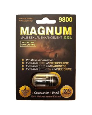 Viên Uống Phục Hồi Và Tăng Cường Sức Khỏe Sinh Lí Nam Giới Magnum XXL 9800mg (Fast Acting) Vỉ dùng thử 1 Viên  | CHE TÊN SẢN PHẨM