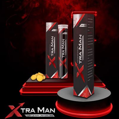 Combo x3 (Mua 2 tặng 1) Viên sủi XTRAMAN cao cấp tăng cường sinh lý nam mạnh mẽ (hộp 20 viên) - hàng chính hãng ( xtra extra man xtramen men xtrman )