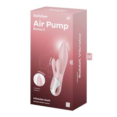 Máy rung massage kích thích nữ Satisfyer Air Pump Bunny 3 đa điểm massage