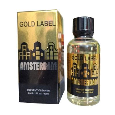 Chai hít tăng khoái cảm Popper Amsterdam Gold Label Solvent Cleaner 30ml Chính Hãng
