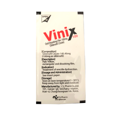Tem hỗ trợ sinh lực nam giới Vinix 100mg 10 tem