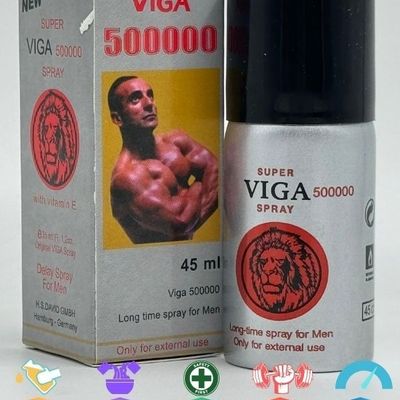 Chai xịt kéo dài chống xuất tinh sớm nam giới Viga 500000 Delay Spray 35ML (Silver) Chính hãng