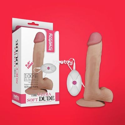 Dương vật giả Lovetoy The Ultra Soft Dude 9inch siêu mềm Rung Cực Sướng - Chính Hãng