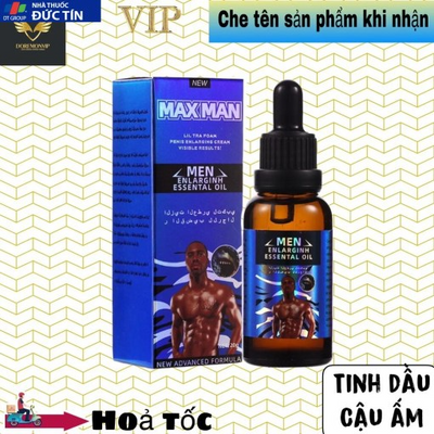 Tinh Dầu MaxMan Tăng Kích Thước Cậu ấm 20cm Dễ Dàng Nhanh Chóng, Kéo Dài thời gian yêu