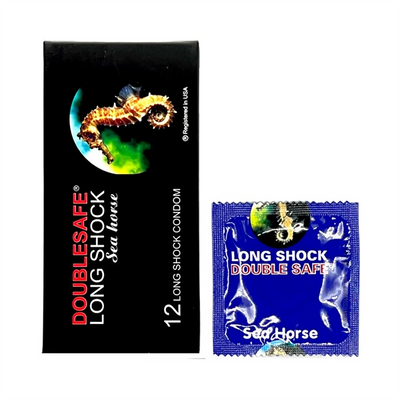 Bao cao su siêu mỏng kéo dài thời gian che tên  Cá Ngựa Double Seahorse 12 cái chính hãng