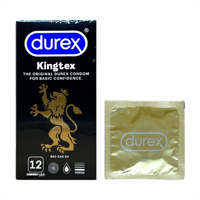 Bao cao su siêu mỏng kéo dài thời gian che tên Durex Kingtex 12 cái chính hãng
