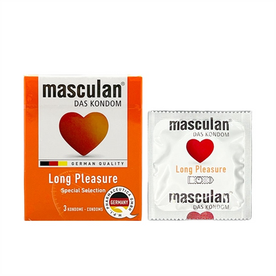 Bao cao su siêu mỏng kéo dài thời gian che tên Masculan Long 5in1 3 cái chính hãng