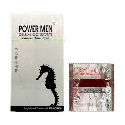 Bao cao su siêu mỏng kéo dài thời gian Powermen Longer Plus 12 cái che tên chính hãng
