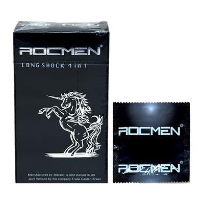 Bao cao su siêu mỏng kéo dài thời gian Rocmen Đen 12 cái che tên chính hãng