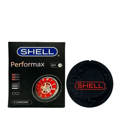 Bao cao su siêu mỏng kéo dài thời gian Shell Đen 3 cái che tên chính hãng