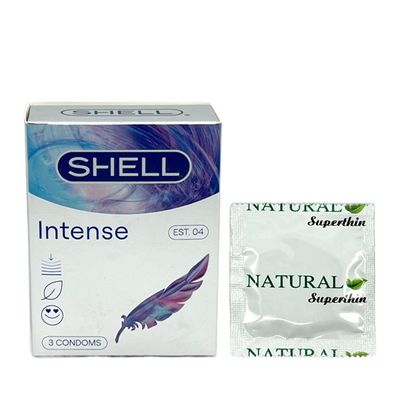 Bao cao su siêu mỏng kéo dài thời gian Shell Trắng 3 cái che tên chính hãng