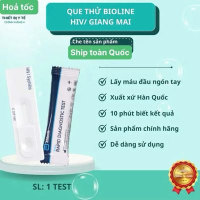 (Fullbox) test DUO HIV và Giang Mai test nhanh Chính hãng