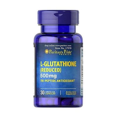 Viên uống Puritan's Pride Premium L-Glutathione 500mg - Bổ sung sức khỏe và làm sáng da, hỗ trợ chống oxy hóa (30 viên) chính hãng 746173