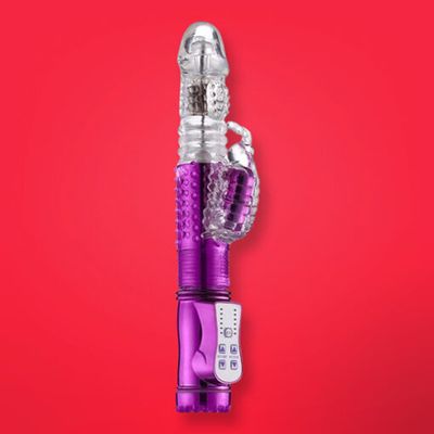 Dương vật giả cầm tay rung ngoáy thụt xoay bi