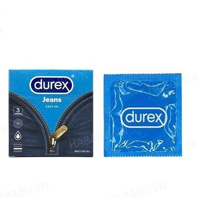 Bao cao su Durex Jeans Easy-On hộp 3 chiếc chính hãng