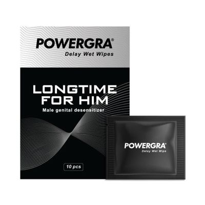 Khăn lau chống xuất tinh sớm Powergra Delay Wet Wipes 10s