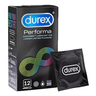 Bao cao su Durex Perfomea siêu mỏng trơn, kéo dài thời gian cho nam [đổi tên khi giao]