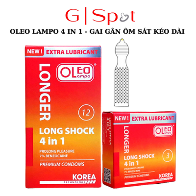 Bao Cao Su Oleo Lampo 4 In 1 - Gai Gân Ôm Sát Kéo Dài Hương Bạc Hà