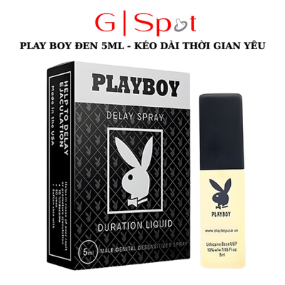 Chai xịt Playboy Đen - Kéo Dài Thời Gian Nam Giới 5ml