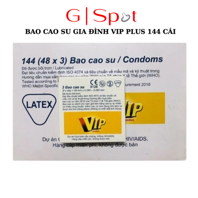 Bao Cao Su Gia Đình Vip Plus 144 Cái( Màu Trắng)