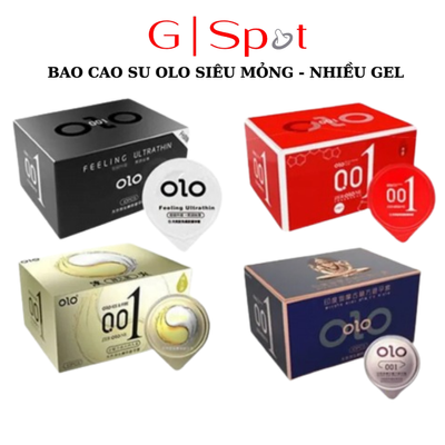 Bao Cao Su OLO Siêu Mỏng 0.01, Nhiều Gel, Truyền Nhiệt, Gân Gai, Kéo Dài Thời Gian