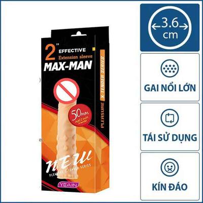 Bao Cao Su Đôn Dên Maxman Silicon Gai YY914 Tăng Thêm 5cm 354895