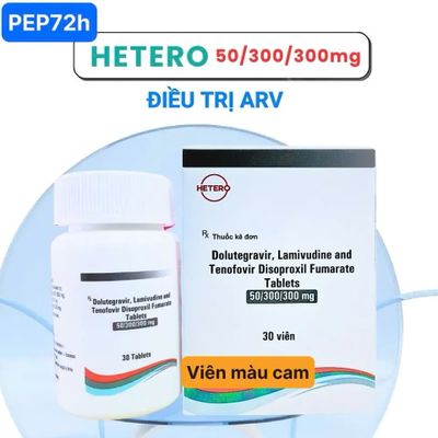 (Fullbox) PEP72h-ARV HETERO viên màu CAM ngừa HIV 72h Chính hãng