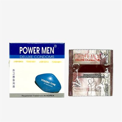 Bao cao su siêu mỏng kéo dài thời gian Powermen Viaga 3 cái che tên chính hãng