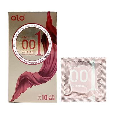 Bao cao su siêu mỏng kéo dài thời gian OLO Thin Square Gold 10 cái che tên chính hãng