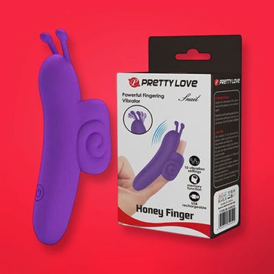 Ngón tay rung massage điểm G âm đạo Pretty Love Snail
