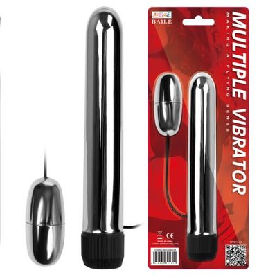 Trứng Rung Massage Inox MULTIPLE BAILE 2 Đầu Dùng Pin
