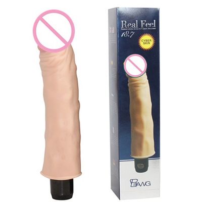 Dương Vật Giả Real Feel 18.7 Silicon Cao Cấp Kèm Rung