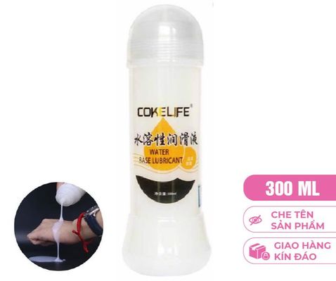Gel Bôi Trơn Tinh Trùng Cao Cấp Gốc Nước Trơn Trượt Gấp 3 Lần Cokelife Waterbase - Chai 300ml 404637