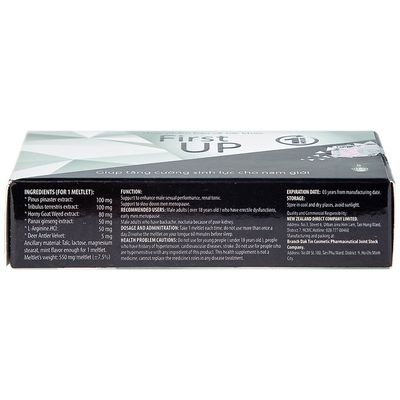 Viên kẹo ngậm nhân sâm cương và kéo dài nam 2 Viên First Up 1 Hour chính hãng