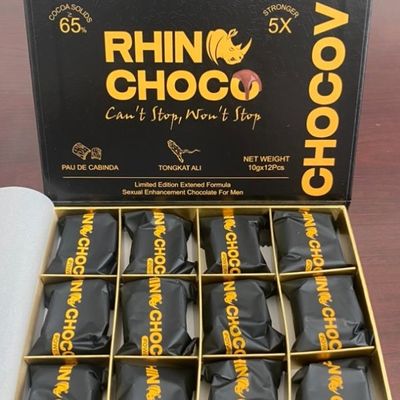 Viên kẹo ngậm nhân sâm cương và kéo dài nam 1 Hộp Rhino Choco chính hãng