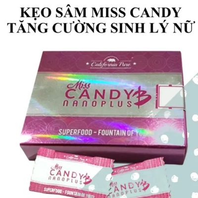 Viên kẹo ngậm nhân sâm 5 Viên Miss Candy B Nano Plus Cho Phái Nữ Chính Hãng