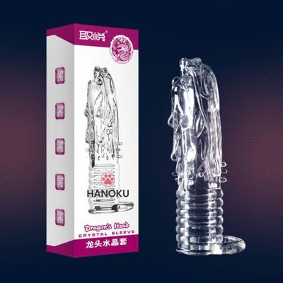 Bao cao su đôn gân gai trong suốt hình đầu rồng màu Tím