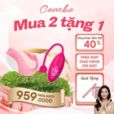 Bộ combo 2 trứng rung cao cấp tặng kèm 1 que rung