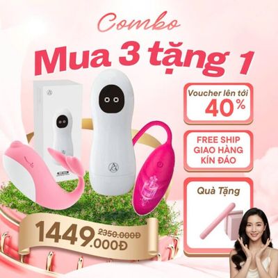 Bộ combo âm đạo giả và trứng rung tặng kèm 1 que rung